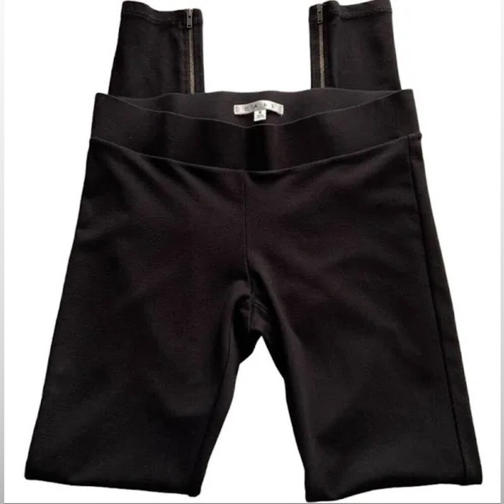 CAbi Ponte Black Riding Leggings with Ankle Zippers